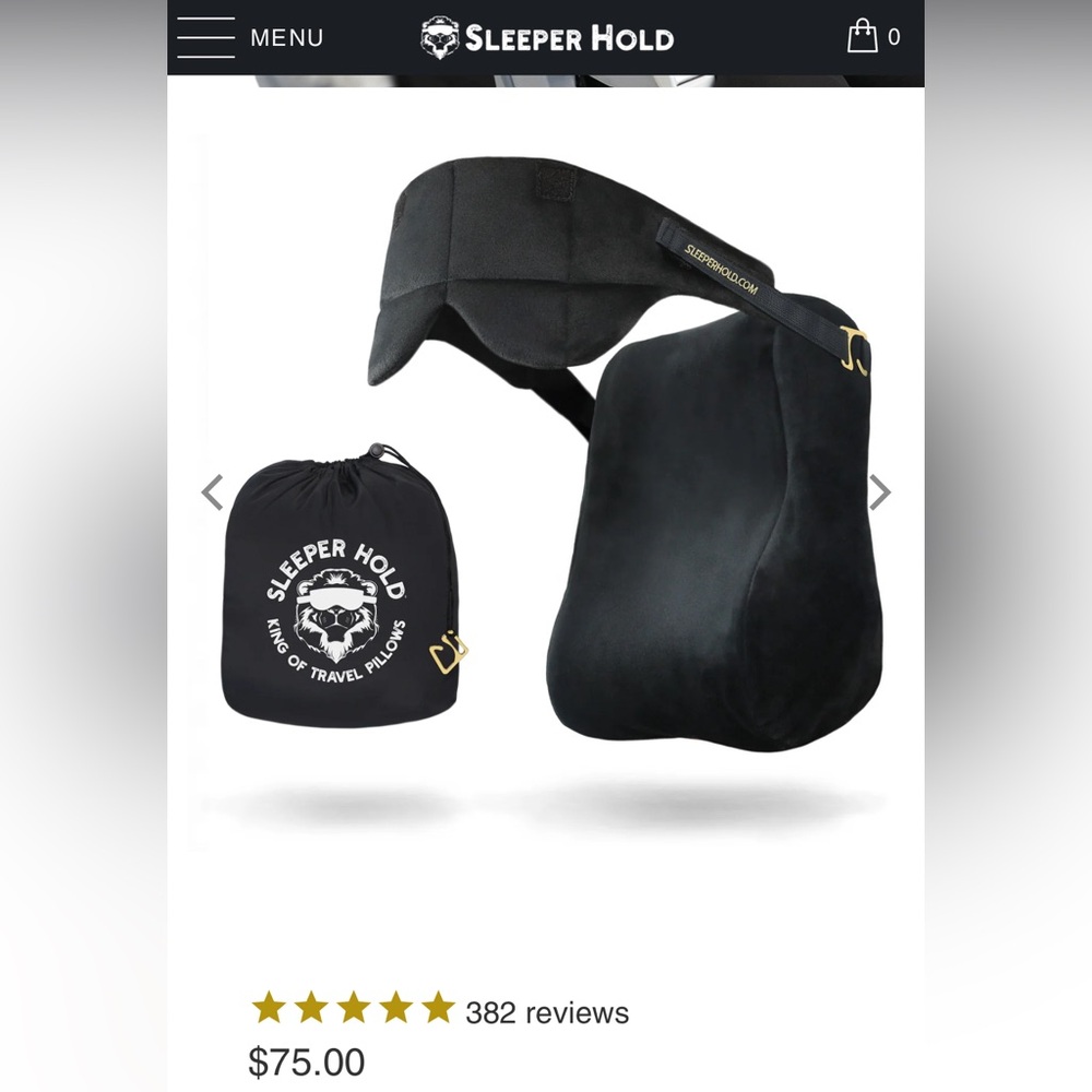 Airplane travel pillow
